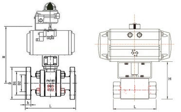 氣動高壓球閥結(jié)構(gòu)圖