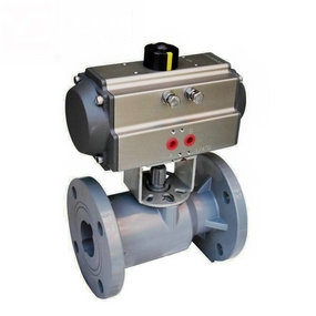 氣動塑料法蘭球閥